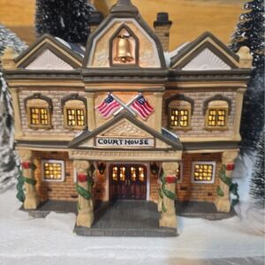 Vintage Lemax 2003 Carole Towne Collection Court House In Box